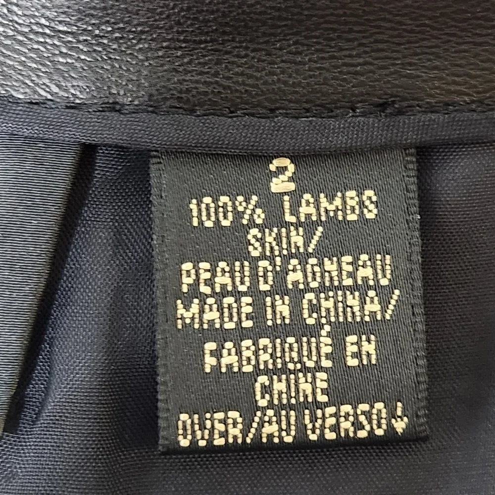 Dana Buchman Lamb Skin Leather Black Pants Size 2 - Picture 13 of 16